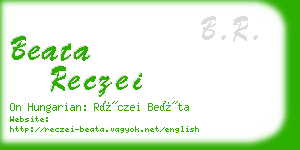 beata reczei business card